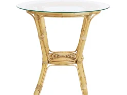 Discount Beliani Set da giardino con tavolo 4 posti SIBARI Rattan Naturale Bianco Marrone