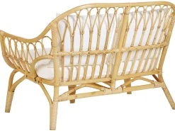 Discount Beliani Set da giardino con tavolo 4 posti SIBARI Rattan Naturale Bianco Marrone