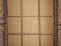 New Beliani Set da giardino con tavolo 5 posti COCCOLIA Modulare Rattan sintetico (PE) Beige Beige Marrone