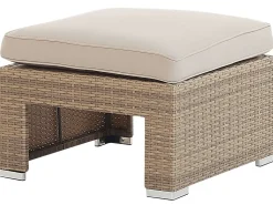 New Beliani Set da giardino con tavolo 5 posti COCCOLIA Modulare Rattan sintetico (PE) Beige Beige Marrone