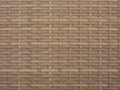 New Beliani Set da giardino con tavolo 5 posti COCCOLIA Modulare Rattan sintetico (PE) Beige Beige Marrone