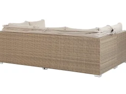 New Beliani Set da giardino con tavolo 5 posti COCCOLIA Modulare Rattan sintetico (PE) Beige Beige Marrone