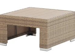 New Beliani Set da giardino con tavolo 5 posti COCCOLIA Modulare Rattan sintetico (PE) Beige Beige Marrone