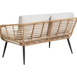 Online Beliani Set da giardino con tavolo 4 posti CORINTH II Rattan sintetico (PE) Naturale Marrone Grigio Nero