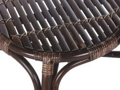 Best Beliani Set da giardino con tavolo 4 posti BRINDISI Rattan Marrone scuro Beige Marrone