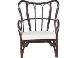 Best Beliani Set da giardino con tavolo 4 posti BRINDISI Rattan Marrone scuro Beige Marrone