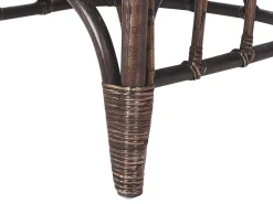 Best Beliani Set da giardino con tavolo 4 posti BRINDISI Rattan Marrone scuro Beige Marrone