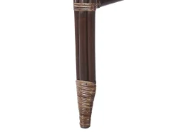 Best Beliani Set da giardino con tavolo 4 posti BRINDISI Rattan Marrone scuro Beige Marrone