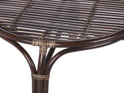 Best Beliani Set da giardino con tavolo 4 posti BRINDISI Rattan Marrone scuro Beige Marrone