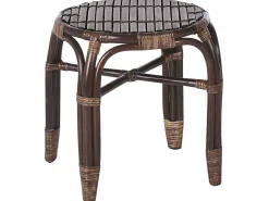 Best Beliani Set da giardino con tavolo 4 posti BRINDISI Rattan Marrone scuro Beige Marrone