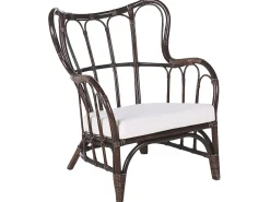 Best Beliani Set da giardino con tavolo 4 posti BRINDISI Rattan Marrone scuro Beige Marrone