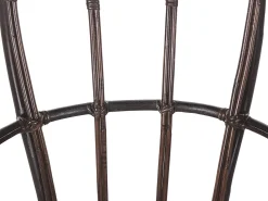 Best Beliani Set da giardino con tavolo 4 posti BRINDISI Rattan Marrone scuro Beige Marrone