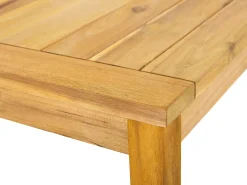 Outlet Beliani Set da giardino con tavolo 4 posti PALLANO Legno d'acacia Grigio scuro Grigio Marrone