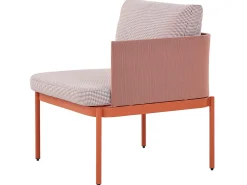 Discount Beliani Set da giardino con tavolo 2 posti TERRACINA Metallo Arancione Bianco Arancione