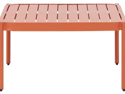 Discount Beliani Set da giardino con tavolo 2 posti TERRACINA Metallo Arancione Bianco Arancione