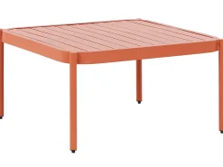 Discount Beliani Set da giardino con tavolo 2 posti TERRACINA Metallo Arancione Bianco Arancione