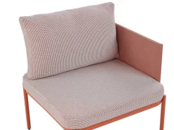 Discount Beliani Set da giardino con tavolo 2 posti TERRACINA Metallo Arancione Bianco Arancione