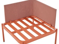 Discount Beliani Set da giardino con tavolo 2 posti TERRACINA Metallo Arancione Bianco Arancione