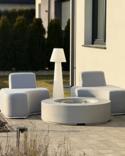 Online Beliani Set da giardino con tavolo 2 posti FABRO Modulare chiaro Grigio