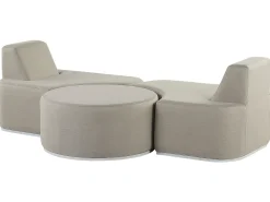 Online Beliani Set da giardino con tavolo 2 posti FABRO Modulare chiaro Grigio