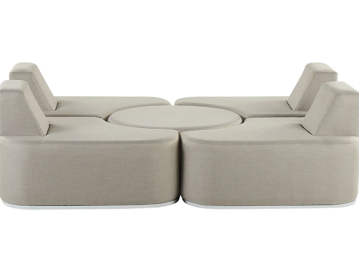 Hot Beliani Set da giardino con tavolo 4 posti FABRO Modulare chiaro Grigio