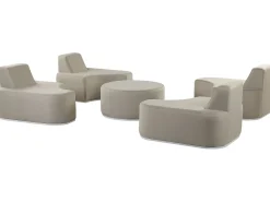 Hot Beliani Set da giardino con tavolo 4 posti FABRO Modulare chiaro Grigio