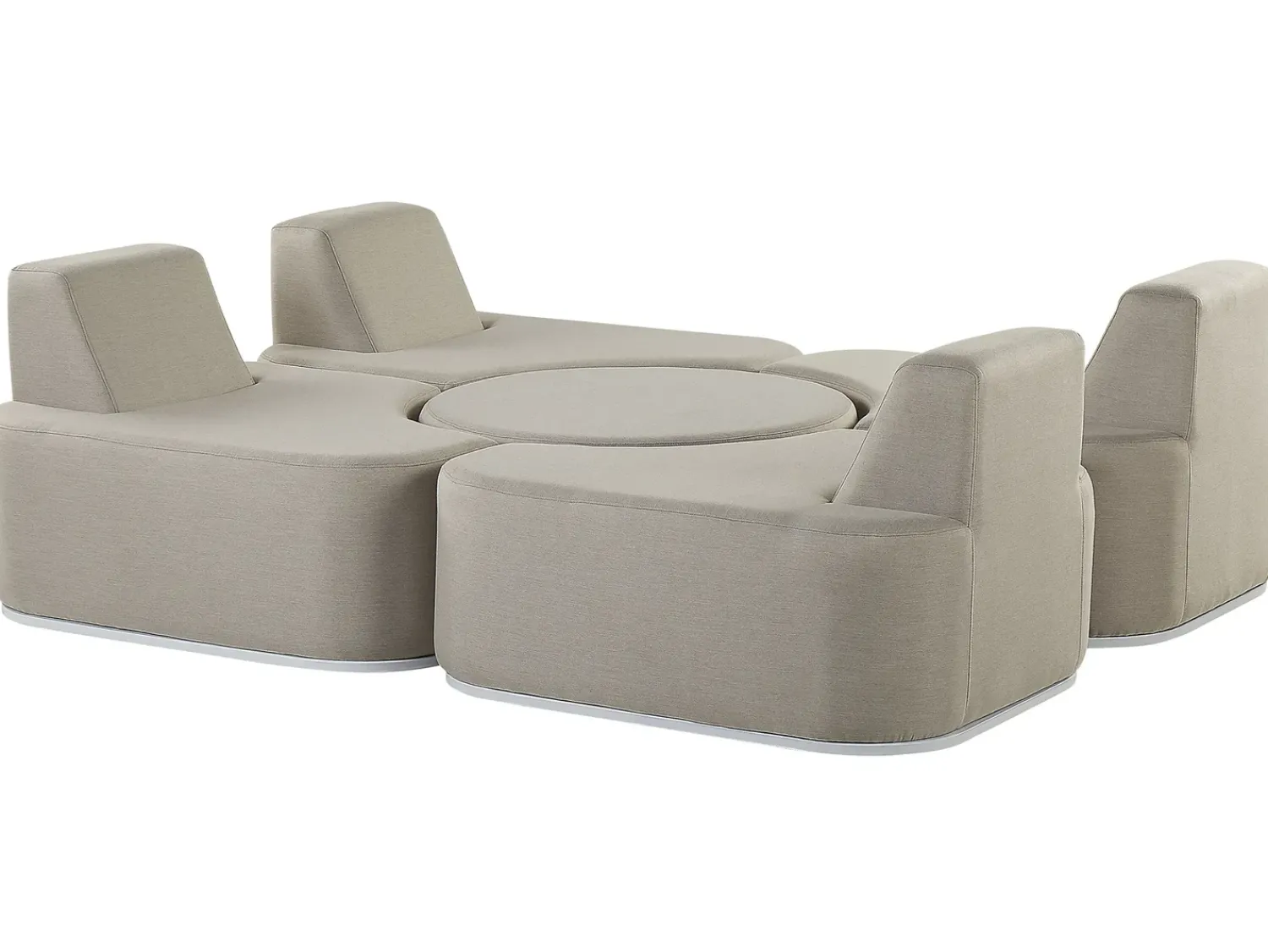 Hot Beliani Set da giardino con tavolo 4 posti FABRO Modulare chiaro Grigio