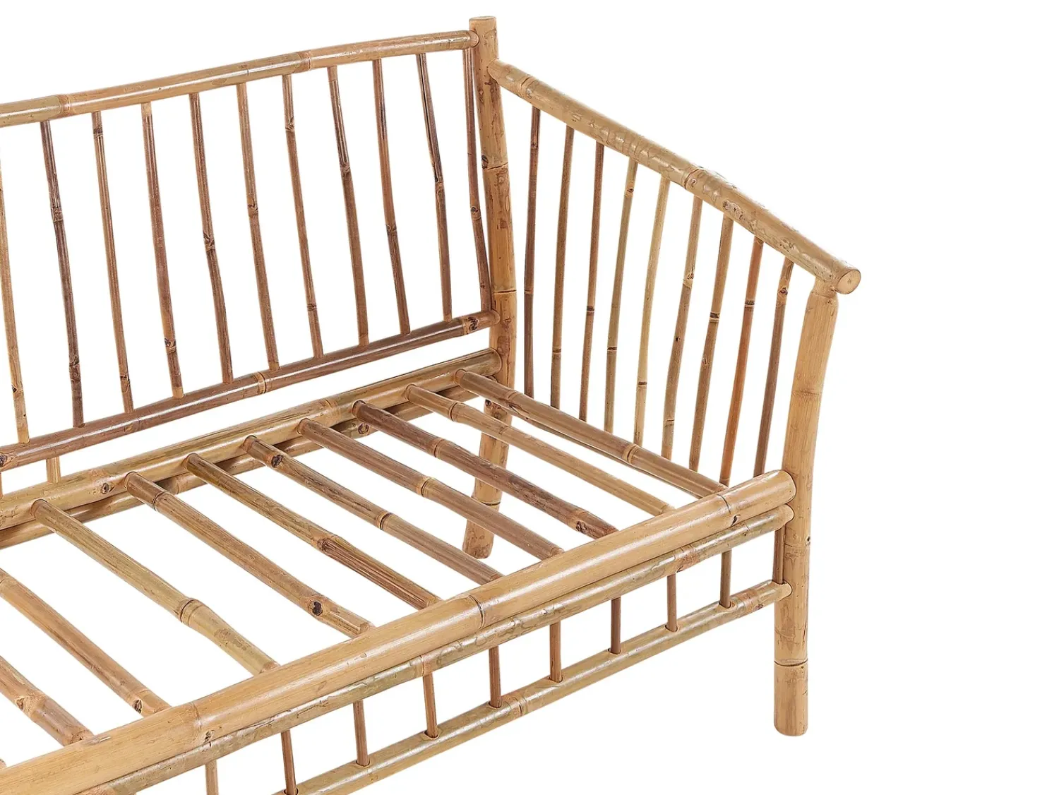 Online Beliani Set da giardino con tavolo 4 posti MAGGIORE Bambù Marrone chiaro Bianco Marrone