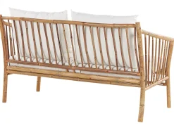 Online Beliani Set da giardino con tavolo 4 posti MAGGIORE Bambù Marrone chiaro Bianco Marrone