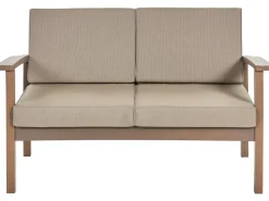 Beliani Set da giardino con tavolo 4 posti MANILA Marrone scuro Marrone Grigio