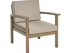 Beliani Set da giardino con tavolo 4 posti MANILA Marrone scuro Marrone Grigio