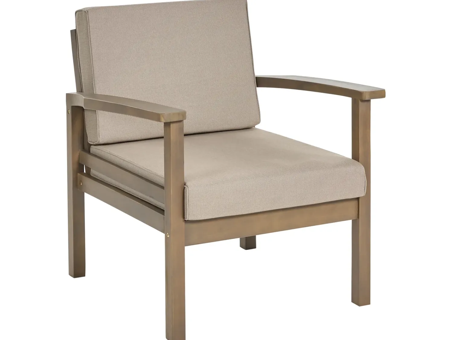 Beliani Set da giardino con tavolo 4 posti MANILA Marrone scuro Marrone Grigio