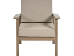 Beliani Set da giardino con tavolo 4 posti MANILA Marrone scuro Marrone Grigio