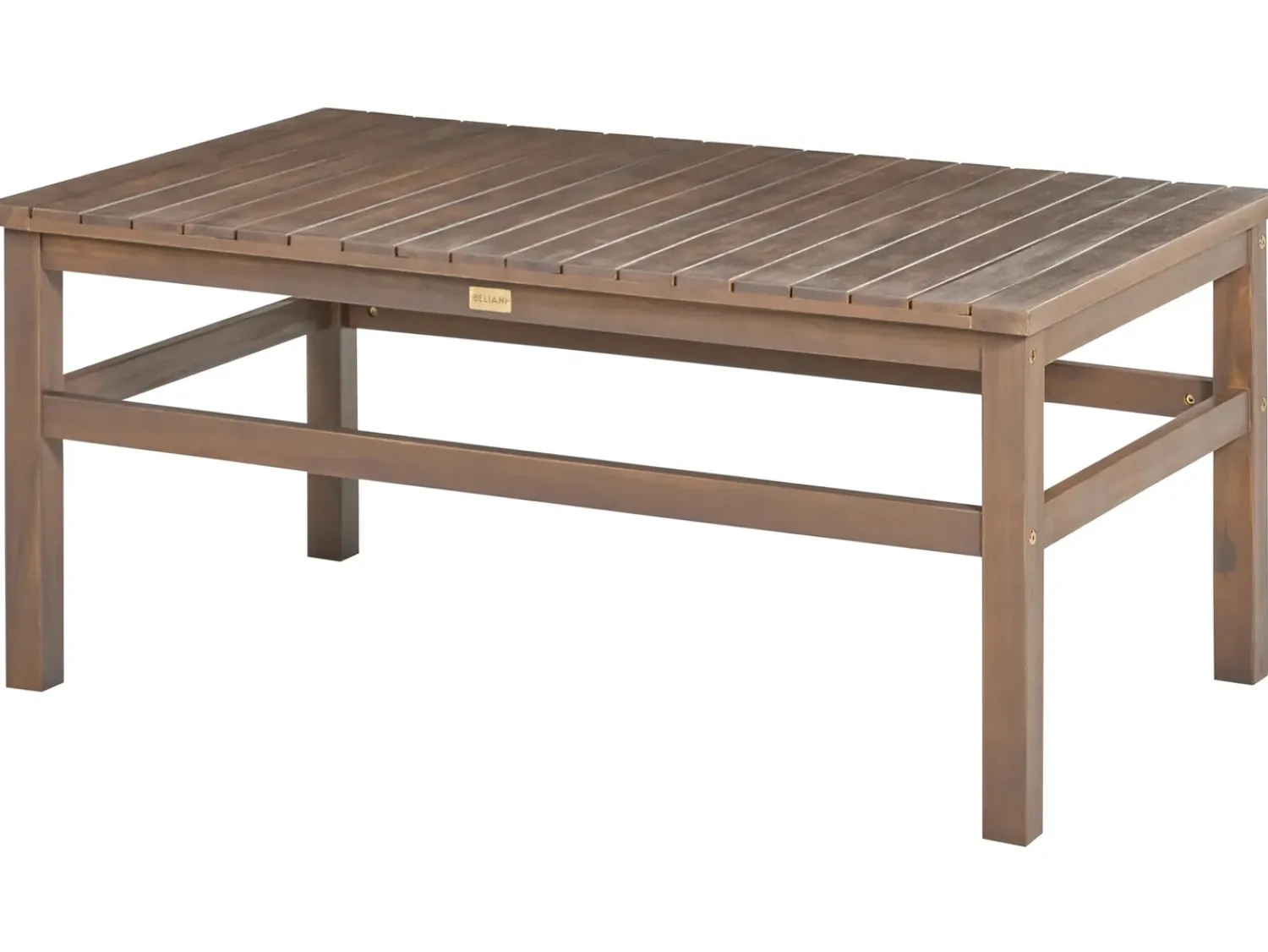Beliani Set da giardino con tavolo 4 posti MANILA Marrone scuro Marrone Grigio