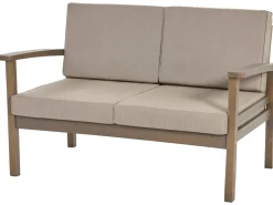 Hot Beliani Set da giardino con tavolo 4 posti MANILA Legno di acacia certificato Marrone scuro Marrone Grigio