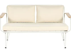 Online Beliani Set da giardino con tavolo 4 posti MONTESILVANO Metallo Beige chiaro Bianco Beige Marrone