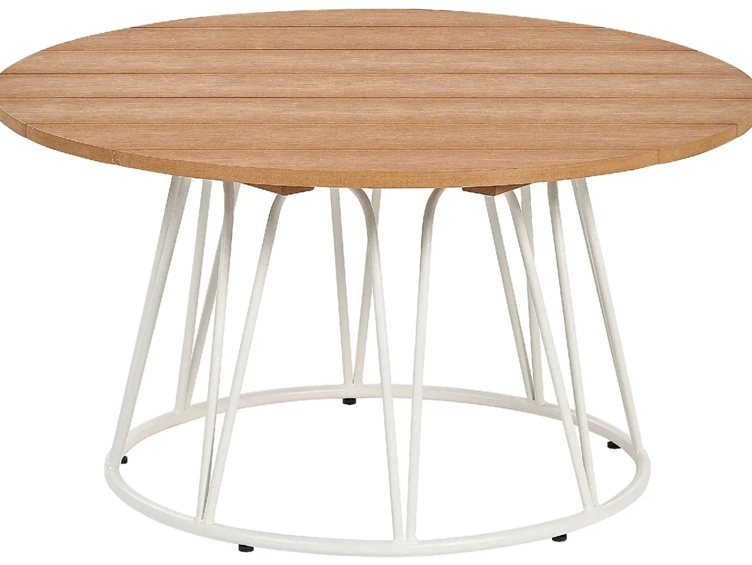 Online Beliani Set da giardino con tavolo 4 posti MONTESILVANO Metallo Beige chiaro Bianco Beige Marrone