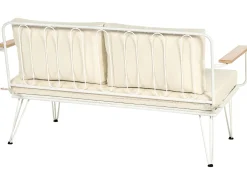Online Beliani Set da giardino con tavolo 4 posti MONTESILVANO Metallo Beige chiaro Bianco Beige Marrone