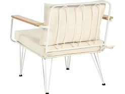 Online Beliani Set da giardino con tavolo 4 posti MONTESILVANO Metallo Beige chiaro Bianco Beige Marrone