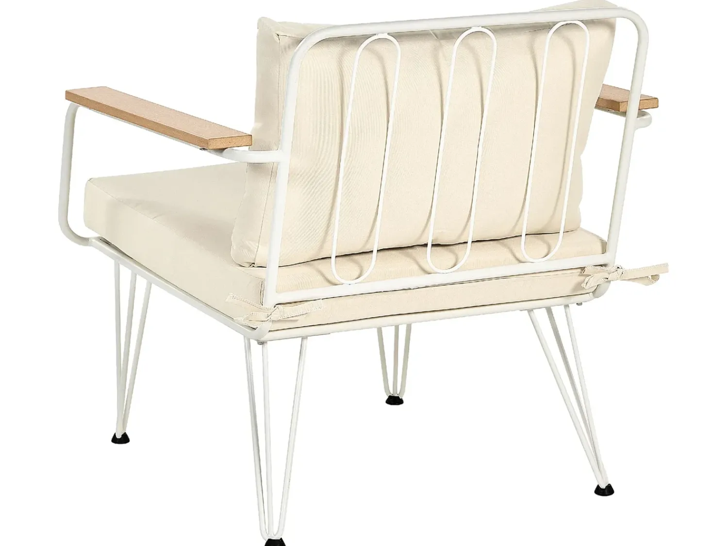 Online Beliani Set da giardino con tavolo 4 posti MONTESILVANO Metallo Beige chiaro Bianco Beige Marrone