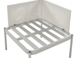 Outlet Beliani Set da giardino con tavolo 2 posti TERRACINA Metallo chiaro Grigio