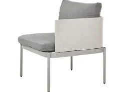 Outlet Beliani Set da giardino con tavolo 2 posti TERRACINA Metallo chiaro Grigio