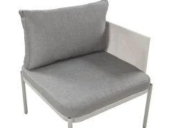 Outlet Beliani Set da giardino con tavolo 2 posti TERRACINA Metallo chiaro Grigio
