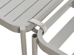 Outlet Beliani Set da giardino con tavolo 2 posti TERRACINA Metallo chiaro Grigio