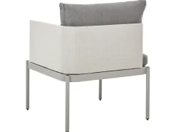 Outlet Beliani Set da giardino con tavolo 2 posti TERRACINA Metallo chiaro Grigio
