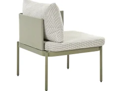 Sale Beliani Set da giardino con tavolo 2 posti TERRACINA Metallo Verde oliva Bianco Verde