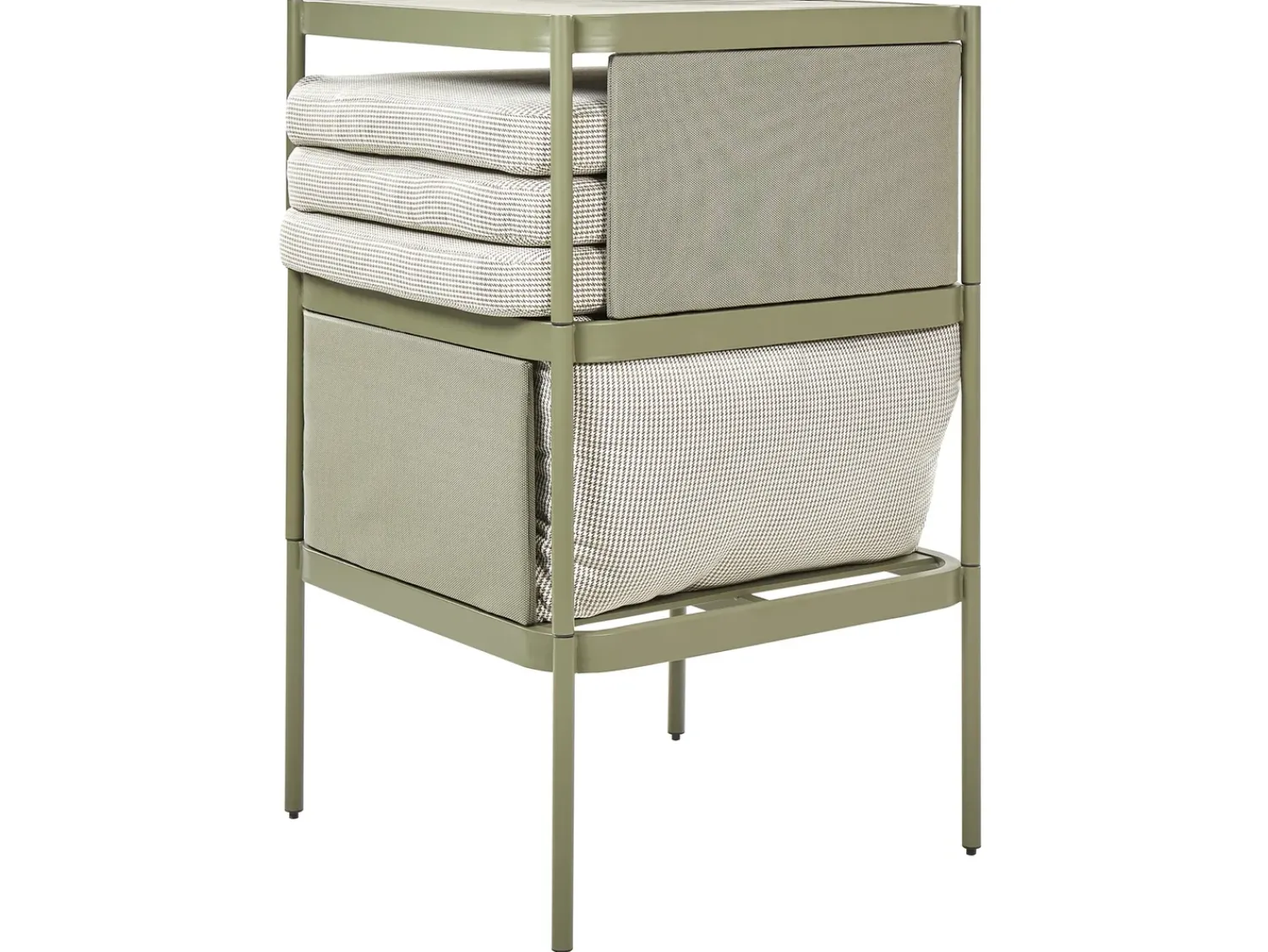 Sale Beliani Set da giardino con tavolo 2 posti TERRACINA Metallo Verde oliva Bianco Verde