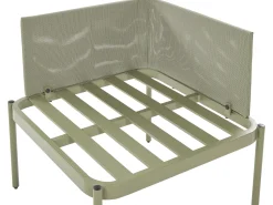 Sale Beliani Set da giardino con tavolo 2 posti TERRACINA Metallo Verde oliva Bianco Verde