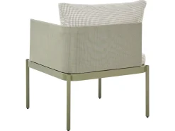 Sale Beliani Set da giardino con tavolo 2 posti TERRACINA Metallo Verde oliva Bianco Verde