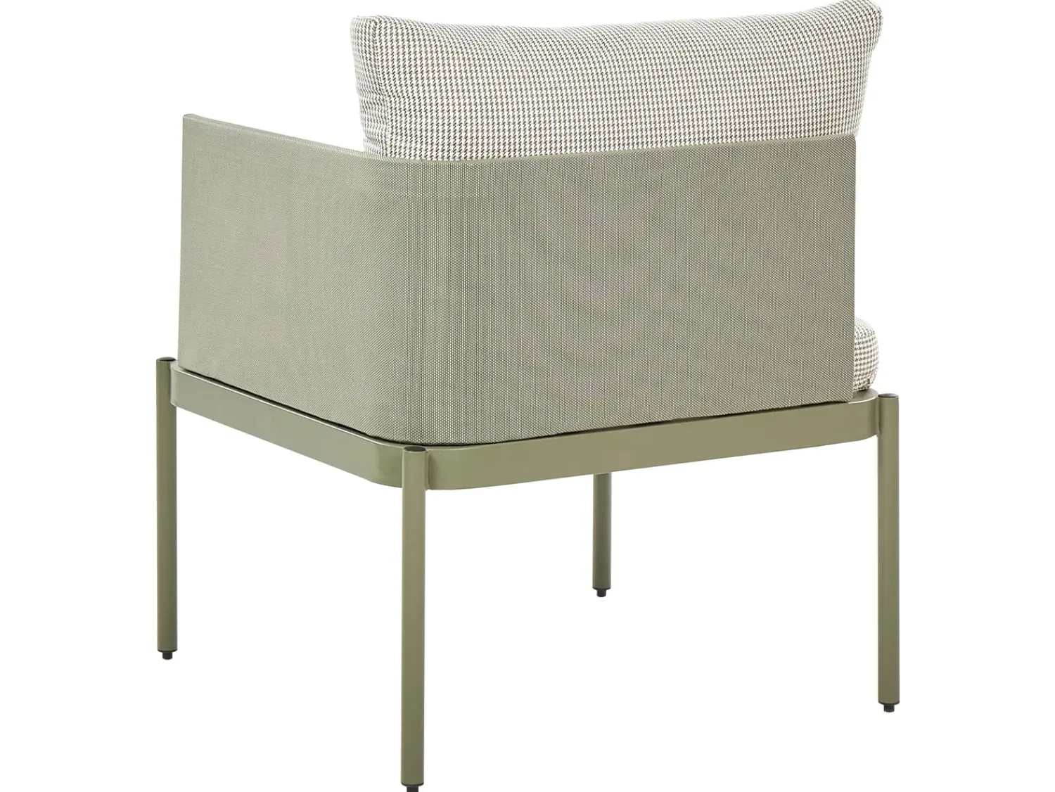 Sale Beliani Set da giardino con tavolo 2 posti TERRACINA Metallo Verde oliva Bianco Verde